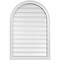 Ekena Millwork Round Top Surface Mount PVC Gable Vent: Functional, w/ 2"W x 2"P Brickmould Sill Frame, 26"W x 38"H GVPRT26X3803SF - alternate 1